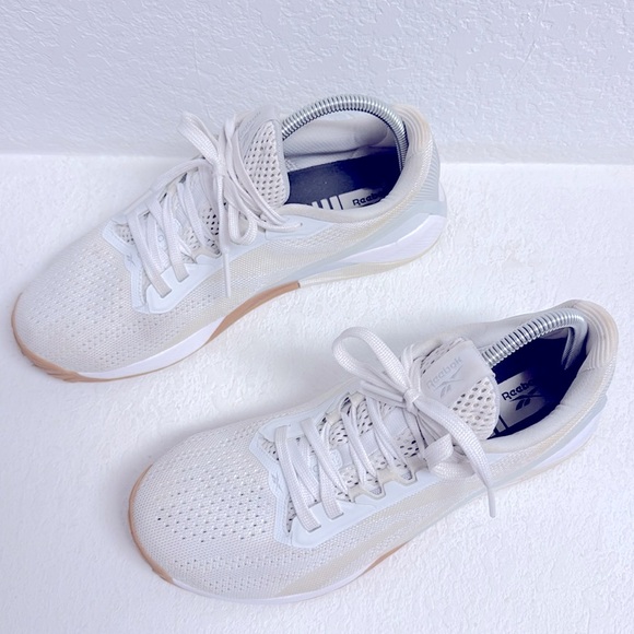 Reebok Nano White and Tan Sneakers Woman 9.5 - Picture 3 of 7